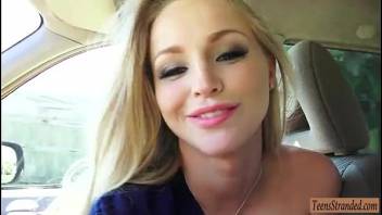 Adorable teen Staci Carr gets her pussy pounded in the car